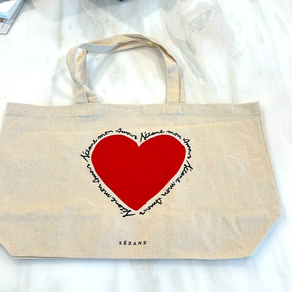 Sézane Brand new heart tote bag